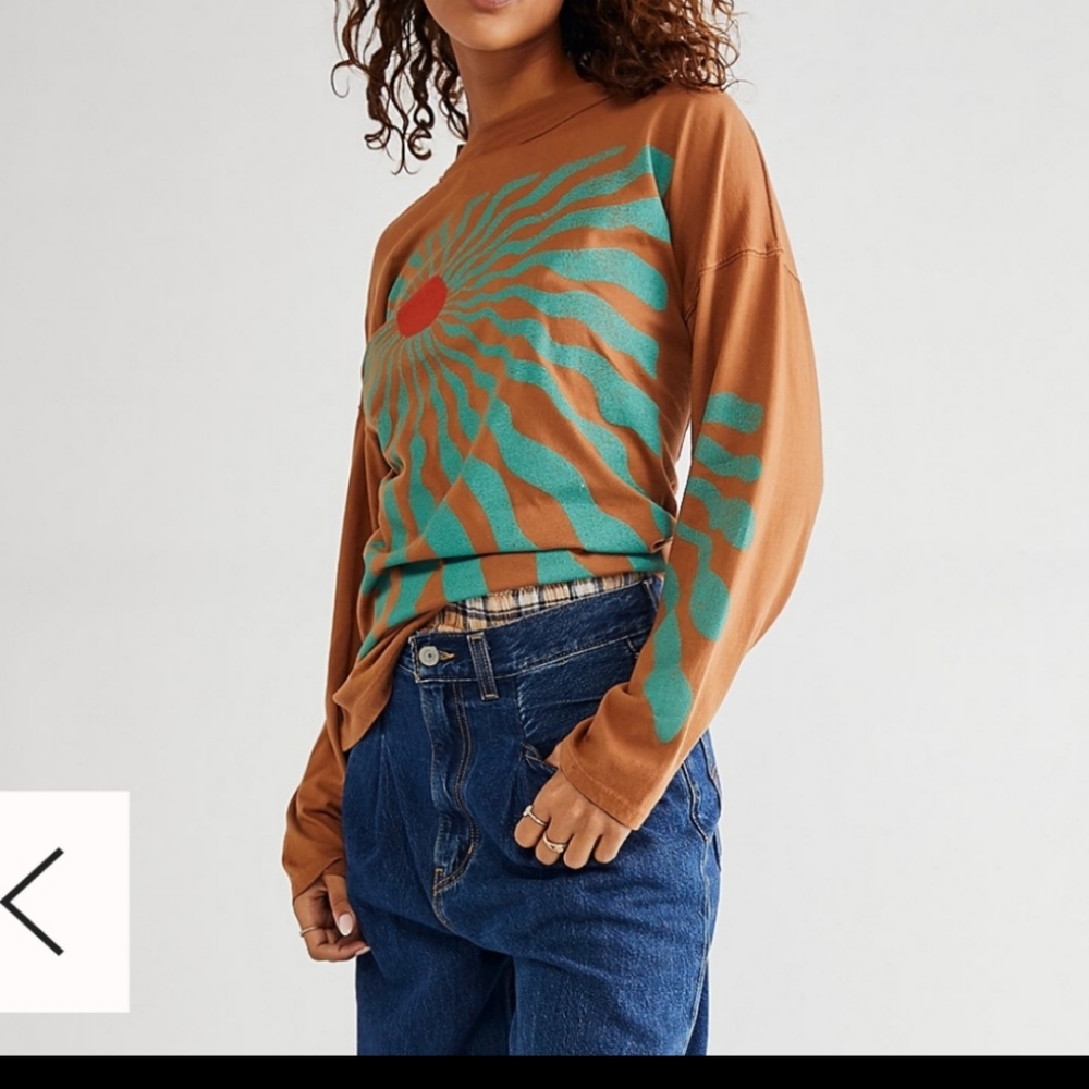 Free people sun rays tee